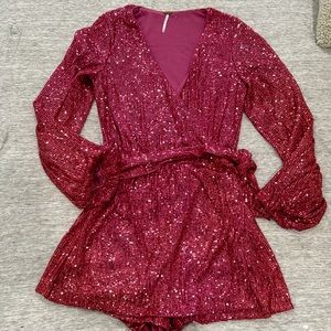 Free people Christa Sequin Romper